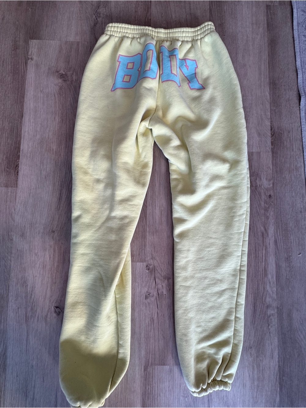 Body By Raven Tracy Yellow Sweatpant Joggers Sz L - Picture 2 of 7